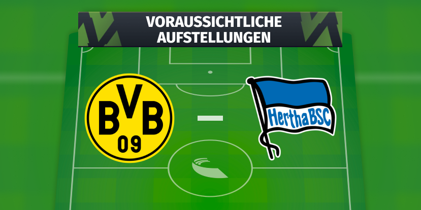Borussia Dortmund – Hertha BSC: Die voraussichtlichen Aufstellungen
